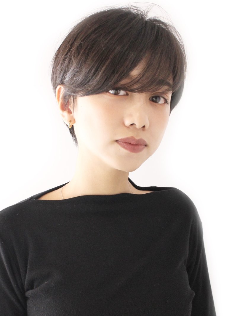 大人クールショート／30代40代／毛先パーマ