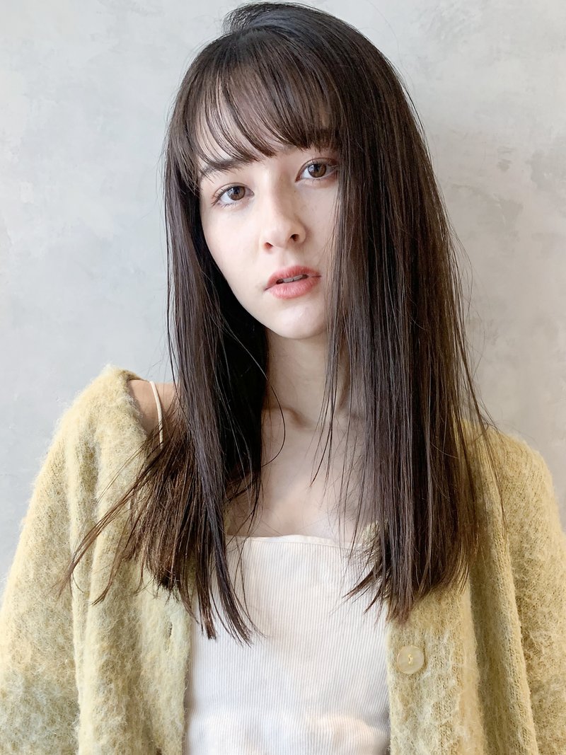 ナチュラルストレート_ピンクベージュボブルフ_28079