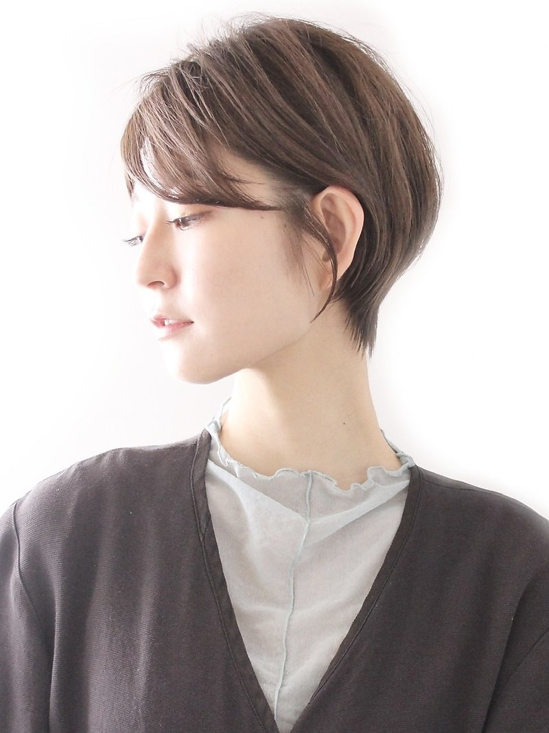 大人のオフィスショート／アッシュベージュ／30代40代