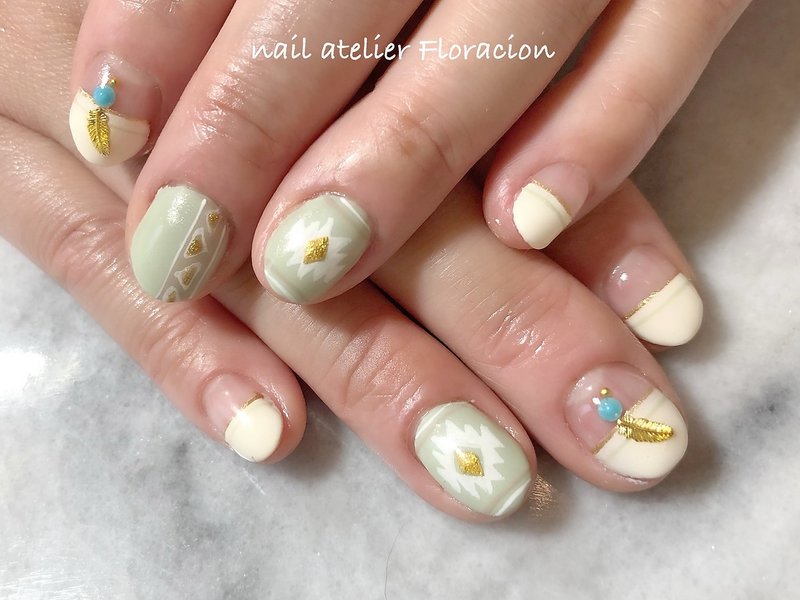 贅沢アートの褒められネイル65