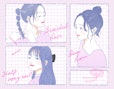 ミディアム向けヘアアレンジ特集。不器用さんでも簡単にできるイラスト解説付き