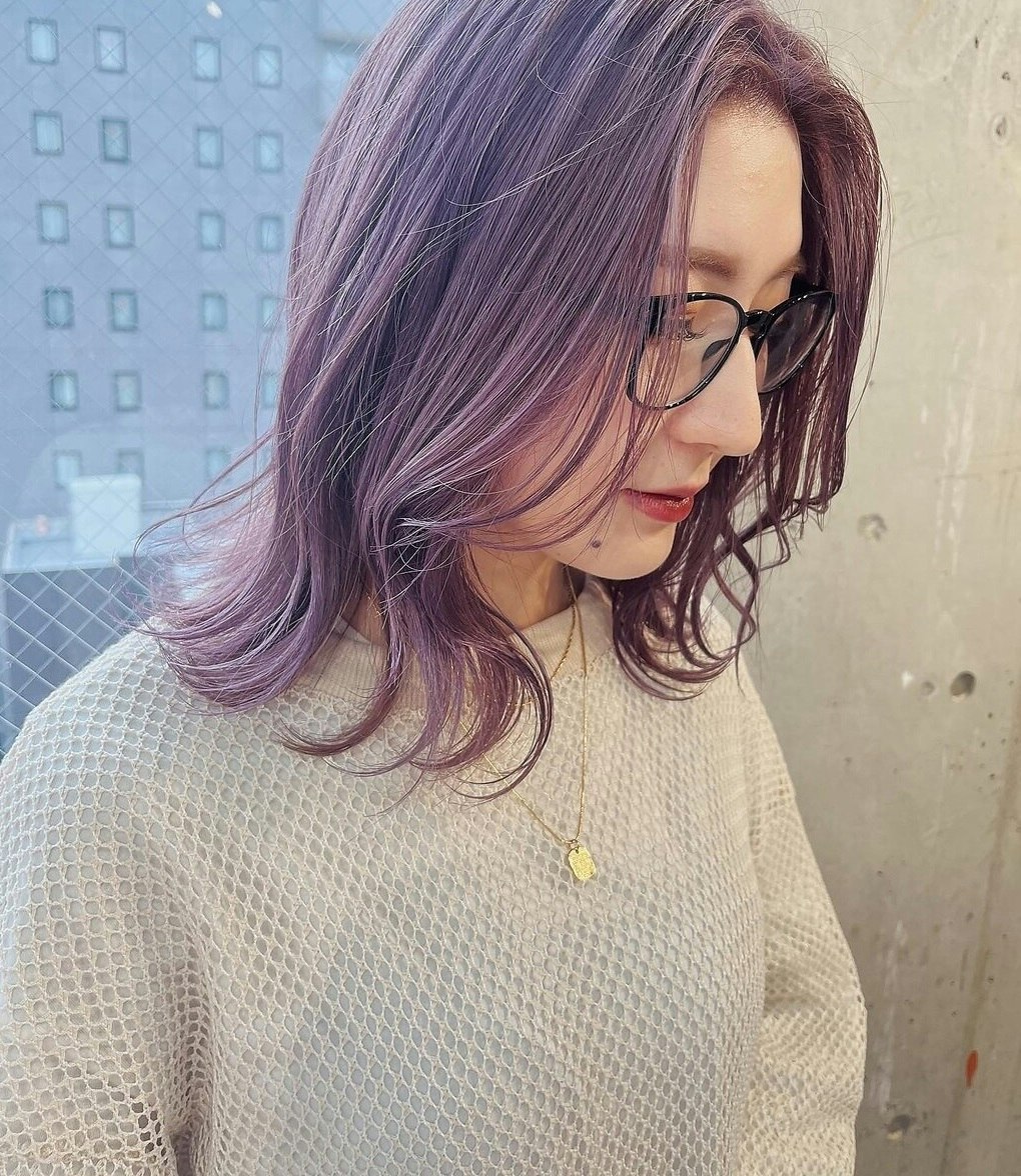 紫系ヘアカラーってどんな髪色 系統別ヘアカラーサンプル集 ホットペッパービューティーマガジン 紫系ヘアカラーってどんな髪色 系統別ヘアカラーサンプル集 ホットペッパービューティーマガジン