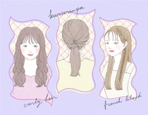 ロングヘアの簡単アレンジ32サンプル。イラスト付アレンジ&スタイリングガイドも