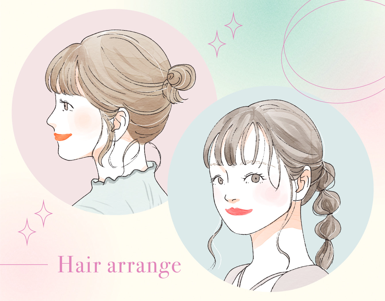 本当に簡単なヘアアレンジ速習帳。イラストで学ぶ手順とレングス別スタイルガイド