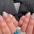 シェル埋め尽くしクリアネイル