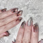 カフェラテネイル×ニュアンス