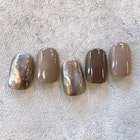 シンプルブラウンネイル