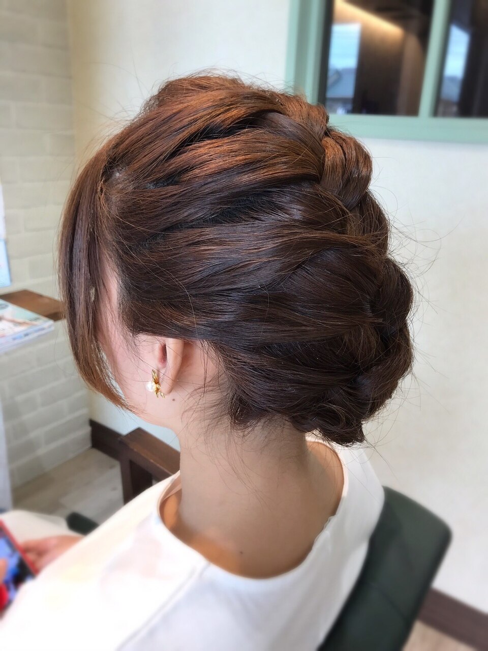 ざっくり編み込みアレンジヘアー