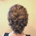編み込みアップ☆三つ編み/お団子