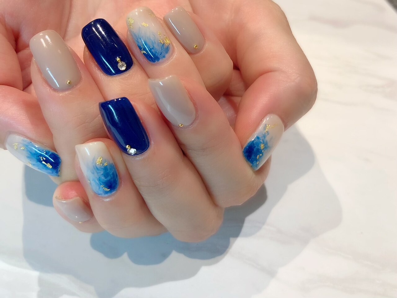 ブルーマーブルネイル☆