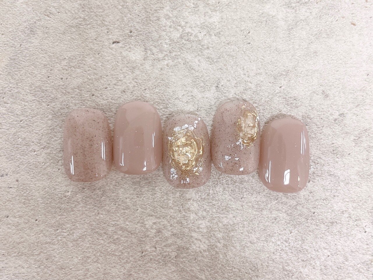 天然石ニュアンスネイル　49