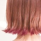 バーガンディー 裾カラー