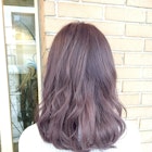 ラベンダーアッシュ×ハイライト×ライトピンク