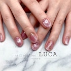 W-368 大人ピンクハートネイル