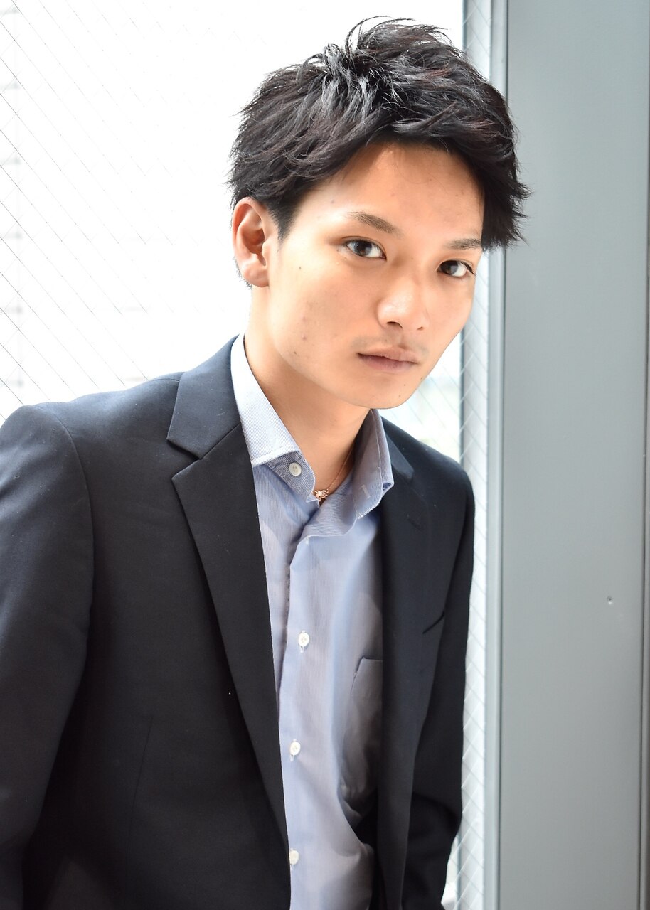 ビジネスツーブロックネープレスアップバングジェントルショート