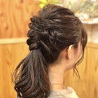 結婚式、二次会、お呼ばれに簡単ローポニーアレンジ
