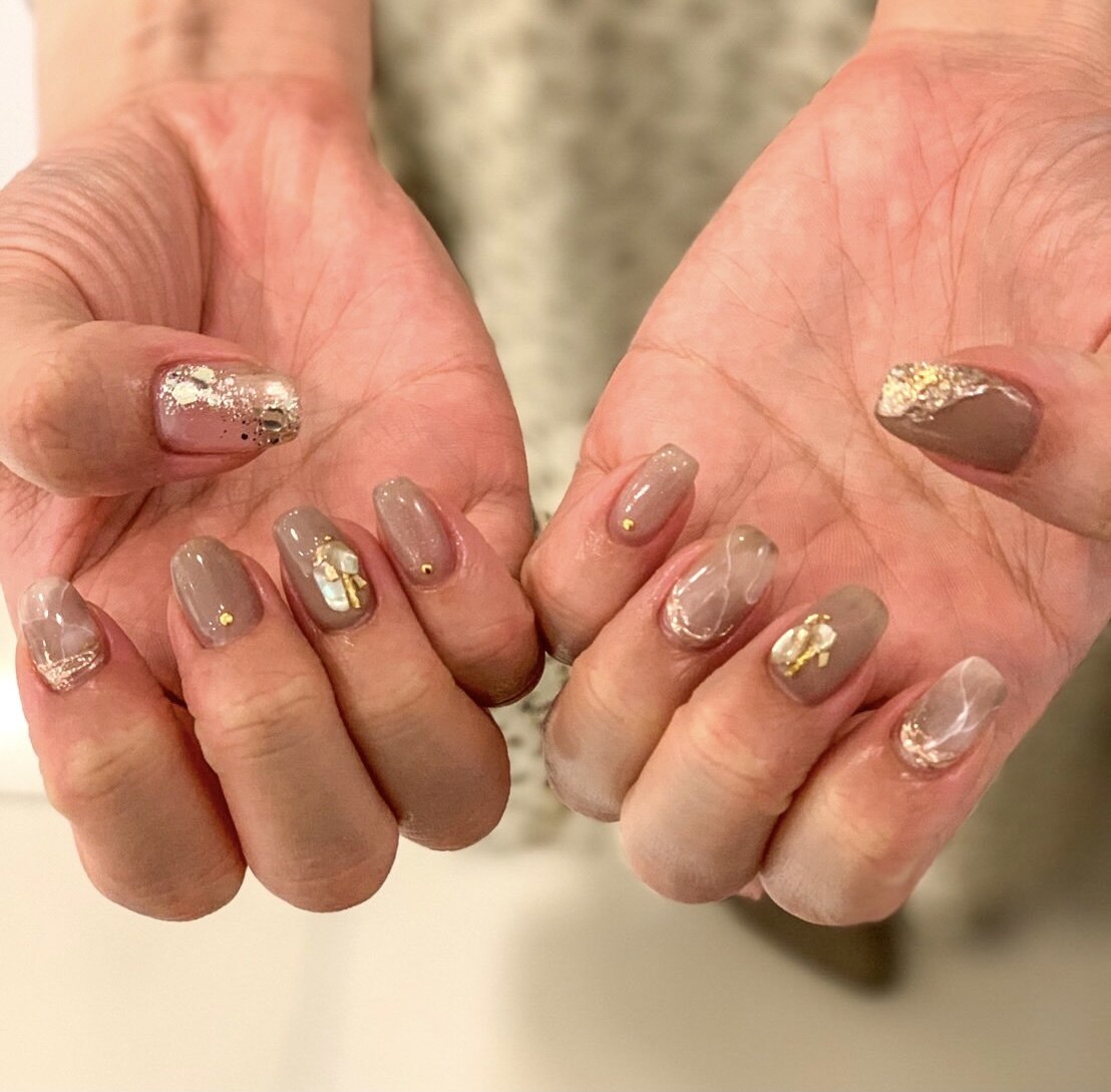 綺麗めニュアンスネイル♪