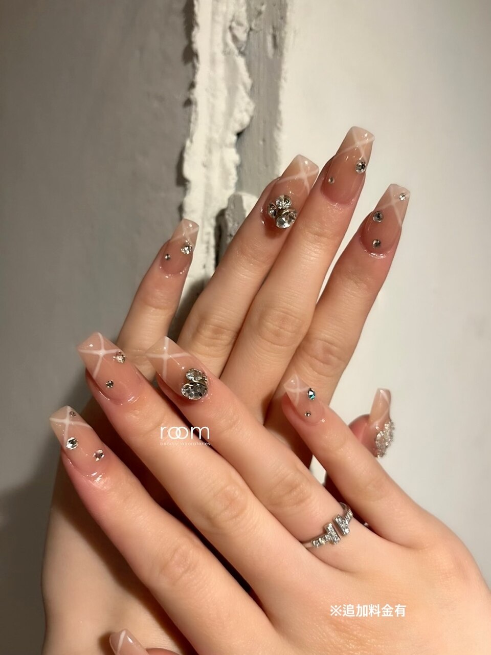 ビジューネイル×スカルプチュア