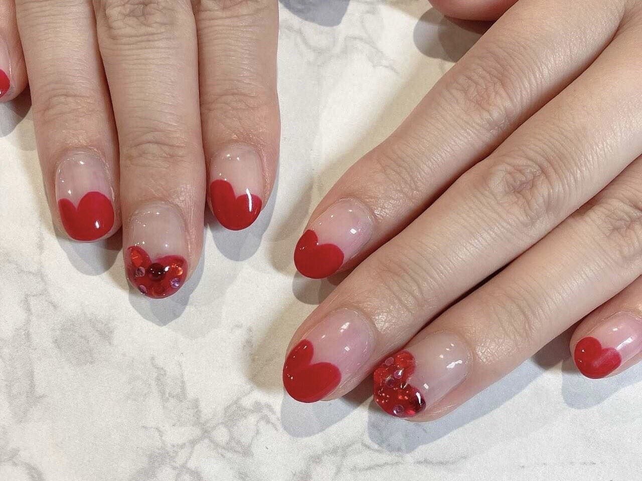 ハートフレンチnail