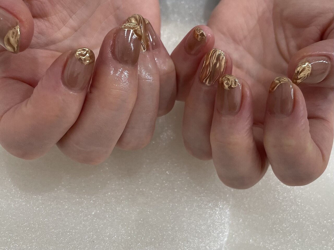 ニュアンス☆ミラーネイル