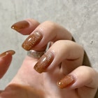 ブラウン◯マグネットネイル