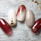 ちゅるんボルドーネイル