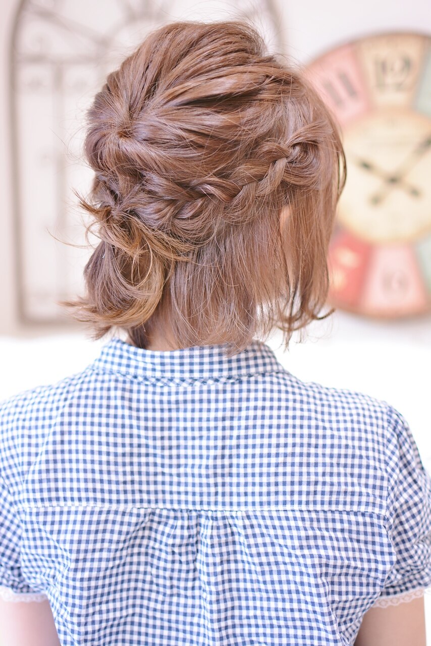 【メイズ東中野・鍛原志行】束感パッツンボブのハーフおだんご