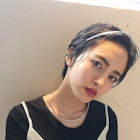 センターパート×シンプルショート