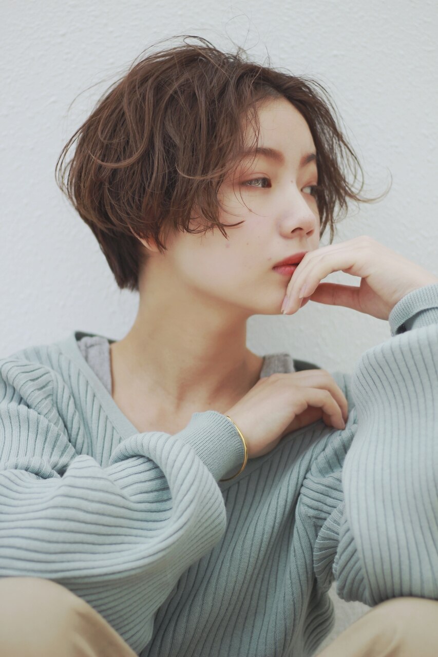[people] handsome short × nuance perm