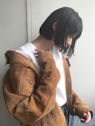 【SUN】ダークグレージュカラーシンプルボブ