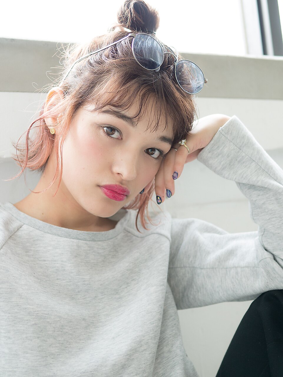 【SUN】簡単ゆるボブヘアアレンジ☆トップノット