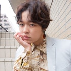 センターパート くせ毛風ショートボブ