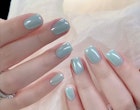 水色ミラーネイル