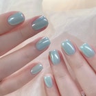 水色ミラーネイル