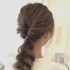 簡単三つ編みアレンジ