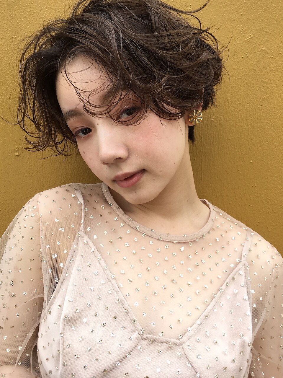 【astar】スモークショコラグレージュ　大人カラーショートボブ
