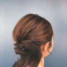 お団子×ハーフアップ