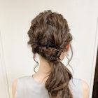 こなれ感ローポニー/簡単アレンジ/ヘアセット/編みおろし