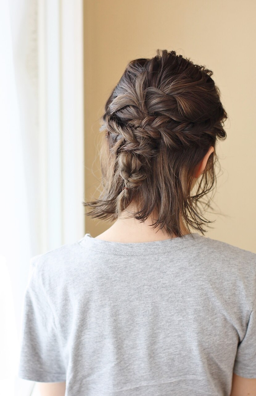 シルバーグラデーションボブ☆アレンジ