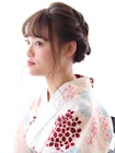 大人かわいい浴衣編み込みアレンジ