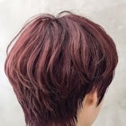 *【SUN】エッジショートチェリーレッドカラー