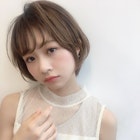 大人可愛い小顔丸みショートボブ