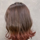 ≪LOVERIA KURUME/久留米≫くびれセミディ×裾カラー(レッド)