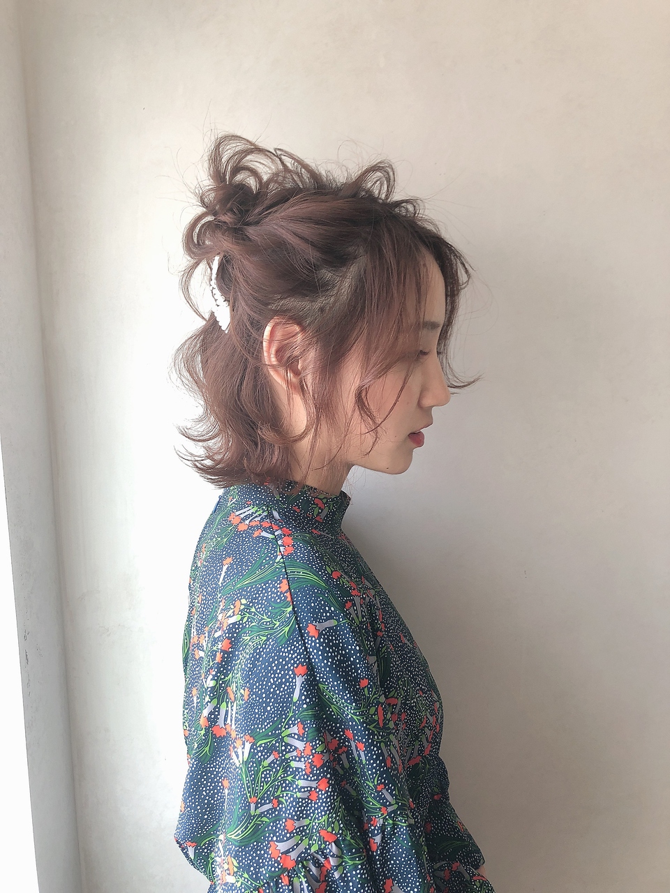 『estrela』ボブでもできる大人ハーフアップお団子ヘアアレンジ