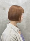 【SUN】YORK ツヤツヤオレンジブラウンの王道切りっぱなしボブ