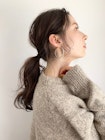 《PearL》ゆるふわパーマこなれローポニーアレンジ/秋色