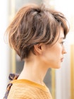 ふんわり明るい印象にしたい時など…ショートグラ×柔らかパーマ