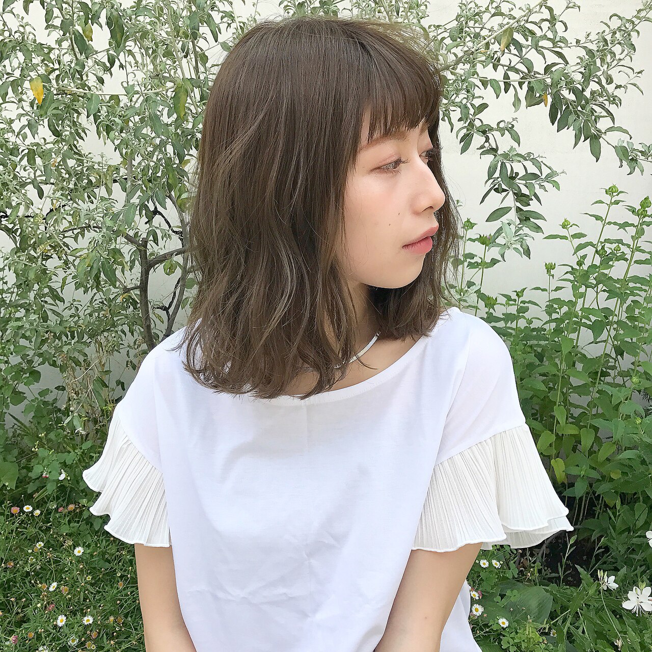 【GARDEN伊藤愛子】カーキグレージュゆるふわロブ