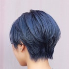【ショート女子で大人の魅力】ネイビーブルーカラー