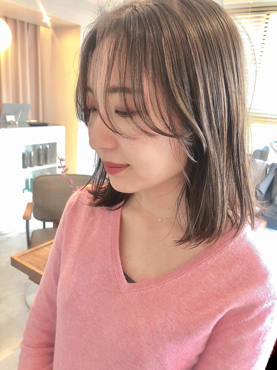 大人かわいい外ハネボブ×ベージュカラー☆